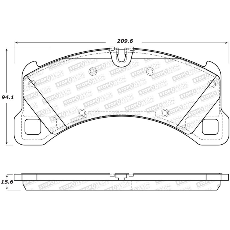 StopTech 2015+ Porsche Macan / 2017+ Porsche Panamera Street Performance Front Brake Pads