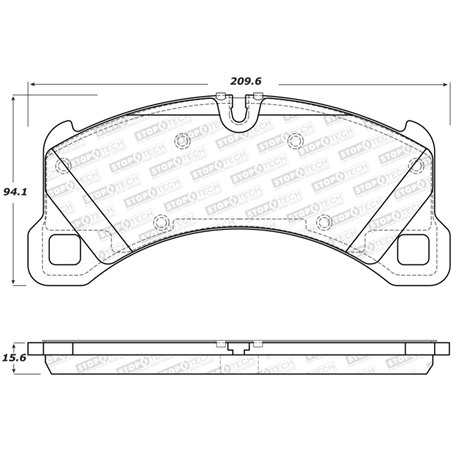 StopTech 2015+ Porsche Macan / 2017+ Porsche Panamera Street Performance Front Brake Pads