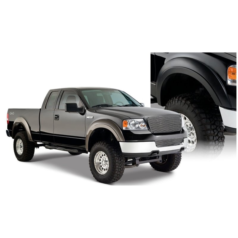 Bushwacker 04-08 Ford F-150 Styleside Extend-A-Fender Style Flares 4pc 66.0/78.0/96.0in Bed - Black