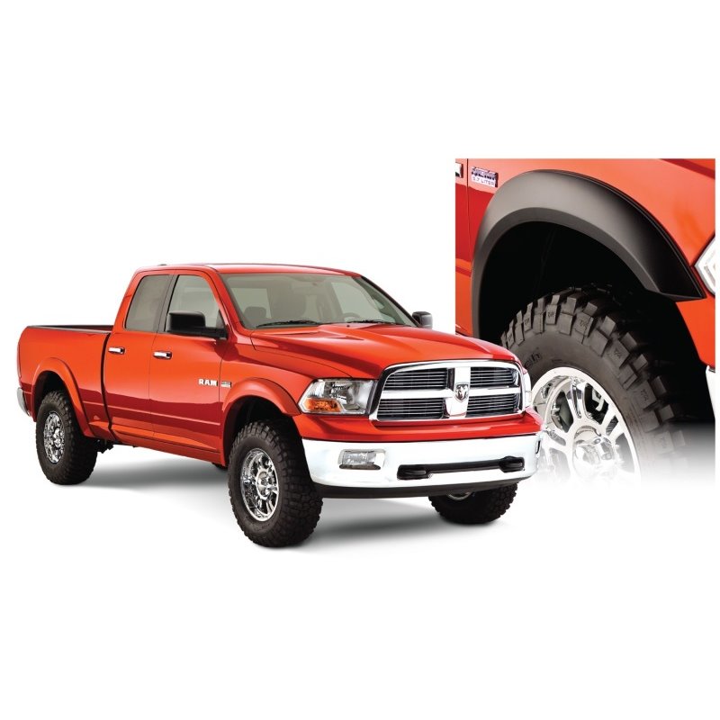 Bushwacker 10-18 Ram 1500 Fleetside Extend-A-Fender Style Flares 4pc 67.4/76.3/96.3in Bed - Black