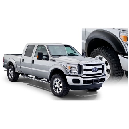 Bushwacker 11-16 Ford F-350 Super Duty Styleside Extend-A-Fender Style Flares 4pc - Black