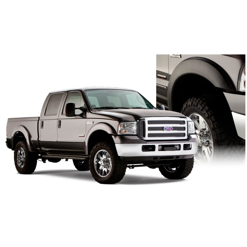 Bushwacker 99-07 Ford F-250 Super Duty Styleside Extend-A-Fender Style Flares 4pc - Black