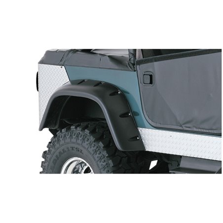 Bushwacker 59-83 Jeep CJ5 Cutout Style Flares 2pc - Black