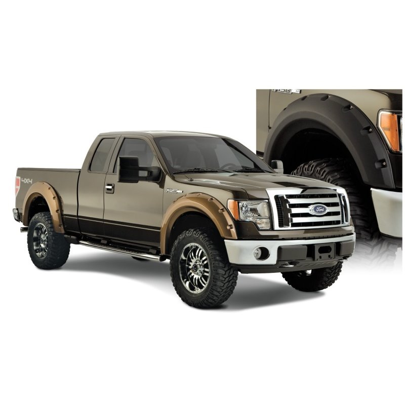 Bushwacker 09-14 Ford F-150 Styleside Max Pocket Style Flares 4pc 67.0/78.8/97.4in Bed - Black