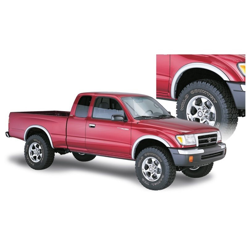 Bushwacker 95-04 Toyota Tacoma Fleetside OE Style Flares 4pc 74.5in Bed w/ 4WD Only - Black