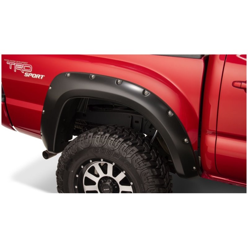 Bushwacker 05-15 Toyota Tacoma Fleetside Pocket Style Flares 2pc 73.5in Bed - Black