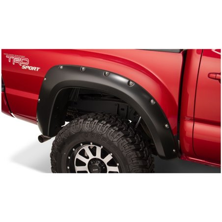 Bushwacker 05-15 Toyota Tacoma Fleetside Pocket Style Flares 2pc 73.5in Bed - Black