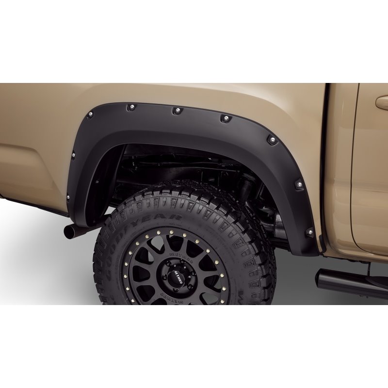 Bushwacker 16-18 Toyota Tacoma Pocket Style Flares 2pc 60.5/73.7in Bed - Black