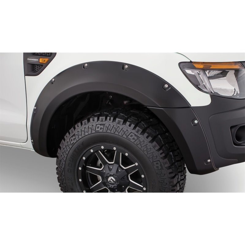 Bushwacker 11-15 Ford Ranger T6 Pocket Style Flares 2pc - Black