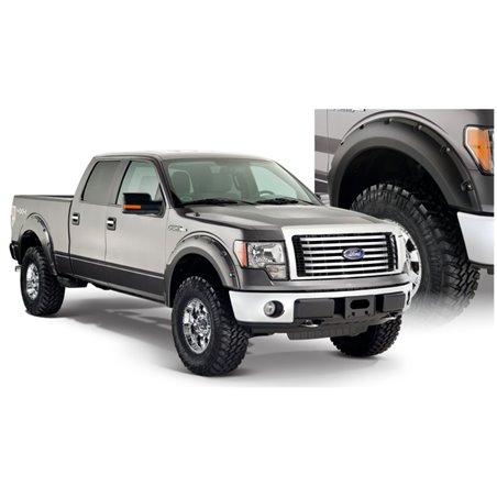 Bushwacker 09-14 Ford F-150 Styleside Pocket Style Flares 4pc 67.0/78.8/97.4in Bed - Black