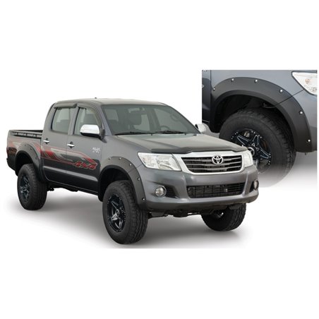 Bushwacker 11-13 Toyota Hilux Pocket Style Flares 4pc 59.8in Bed - Black