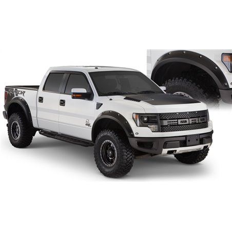 Bushwacker 10-14 Ford F-150 SVT Raptor Pocket Style Flares 4pc - Black