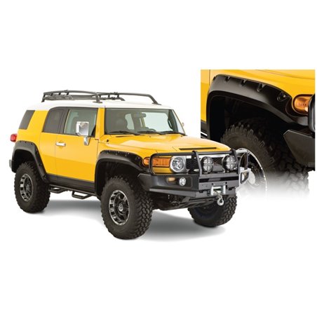 Bushwacker 07-14 Toyota FJ Cruiser Pocket Style Flares 4pc - Black