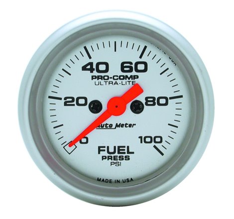 Autometer Ultra-Lite 52mm 0-100 PSI Electronic Fuel Pressue Gauge