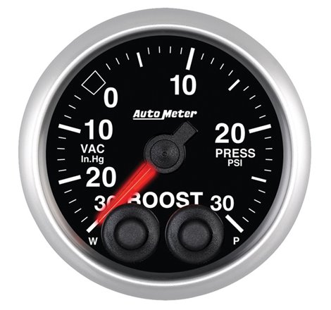 Autometer Elite 52mm 30 In Hg/30 PSI Vacuum/Boost Peak and Warn Gauge w/ Electonic Control