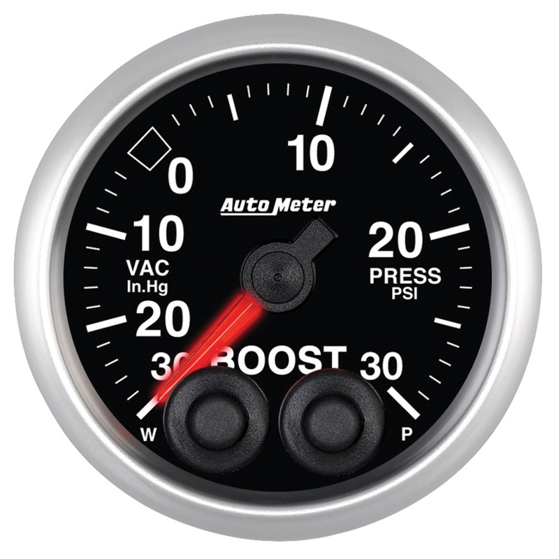 Autometer Elite 52mm 30 In Hg/30 PSI Vacuum/Boost Peak and Warn Gauge w/ Electonic Control