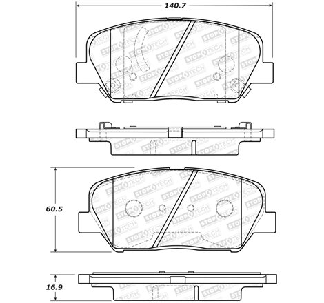 StopTech 13-15 Hyundai Veloster Turbo Street Performance Front Brake Pads