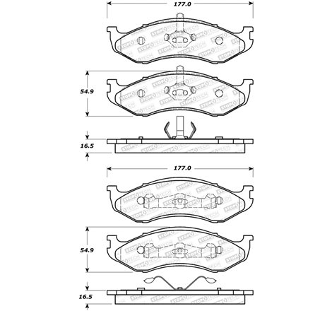 StopTech 92-01 Jeep Cherokee Street Performance Front Brake Pads