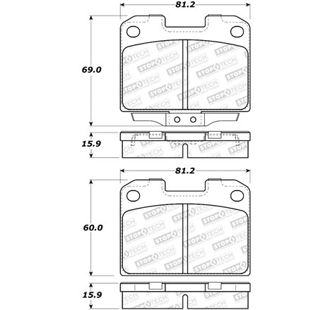 StopTech 93-99 Mitsubishi 3000GT Street Performance Rear Brake Pads