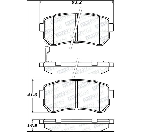 StopTech 10-13 Kia Forte Koup Street Performance Front Brake Pads