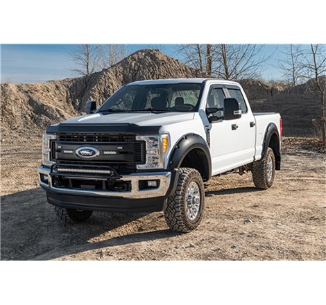 AVS 17-18 Ford F-250 Super Duty Aeroskin II Textured Low Profile Hood Shield - Black