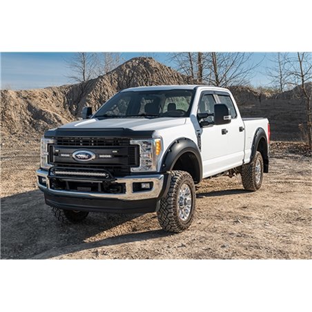 AVS 17-18 Ford F-250 Super Duty Aeroskin II Textured Low Profile Hood Shield - Black