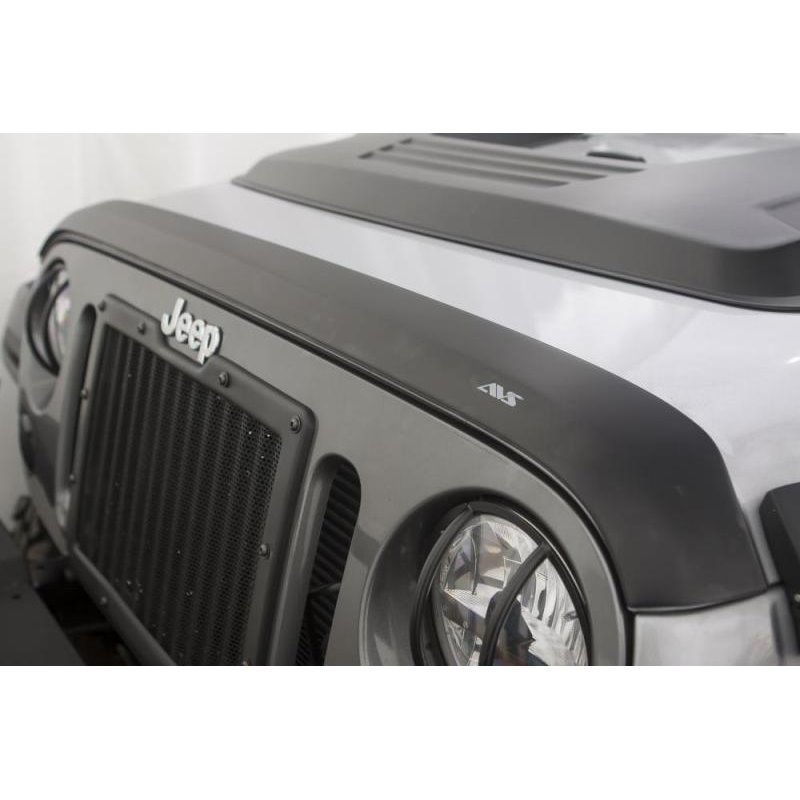 AVS 07-18 Jeep Wrangler Unlimited Aeroskin Low Profile Hood Shield - Matte Black