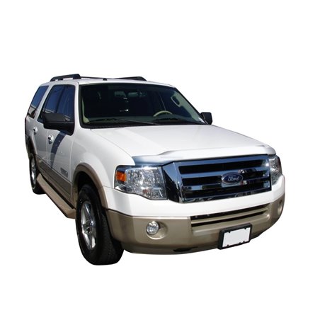 AVS 07-17 Ford Expedition Aeroskin Low Profile Hood Shield - Chrome