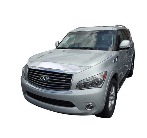 AVS 11-13 Infiniti QX56 Aeroskin Low Profile Hood Shield - Chrome