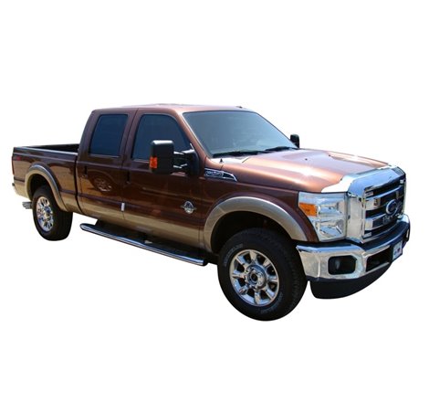 AVS 11-16 Ford F-350 Aeroskin Low Profile Hood Shield - Chrome