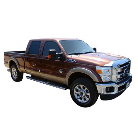 AVS 11-16 Ford F-350 Aeroskin Low Profile Hood Shield - Chrome