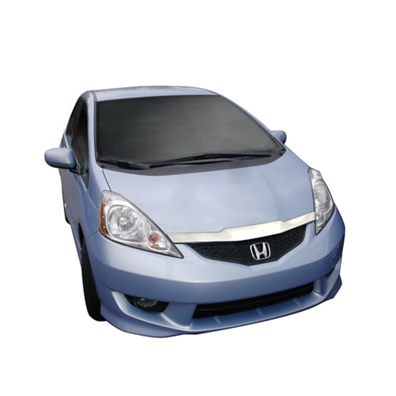 AVS 09-10 Honda Fit Aeroskin Low Profile Hood Shield - Chrome