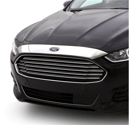 AVS 15-18 Ford Focus (Grille Fascia Mount) Aeroskin Low Profile Hood Shield - Chrome