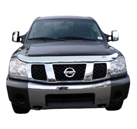 AVS 04-15 Nissan Armada High Profile Hood Shield - Chrome