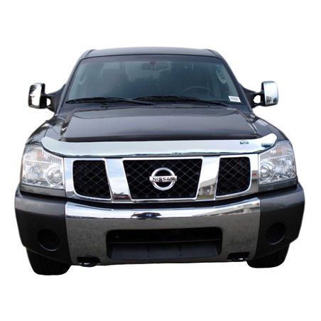 AVS 04-15 Nissan Armada High Profile Hood Shield - Chrome