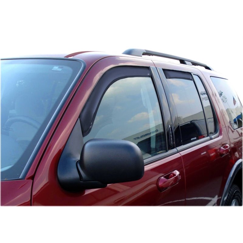 AVS 02-10 Ford Explorer (4 Door) Ventvisor In-Channel Front & Rear Window Deflectors 4pc - Smoke