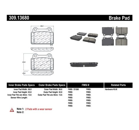 StopTech Performance 08+ Mitsubishi Evolution X Rear Brake Pads