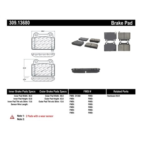 StopTech Performance 08+ Mitsubishi Evolution X Rear Brake Pads