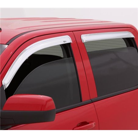 AVS 06-12 Ford Fusion Ventvisor Outside Mount Front & Rear Window Deflectors 4pc - Chrome