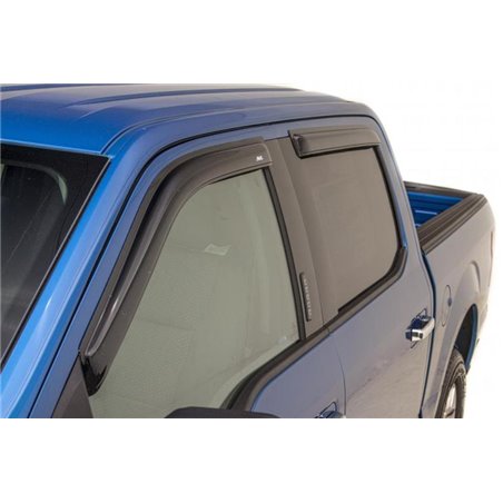 AVS 15-18 Ford F-150 Supercab Ventvisor Outside Mount Window Deflectors 4pc - Smoke