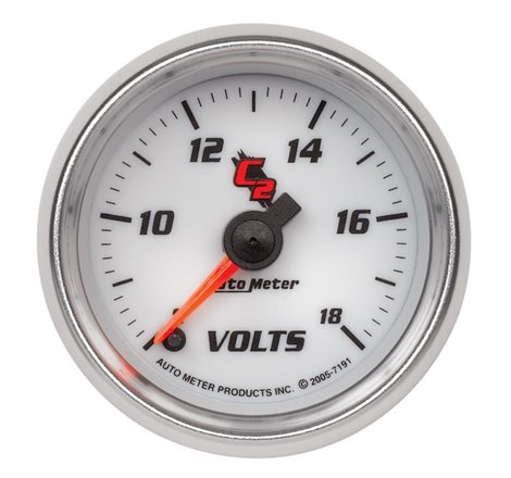 Autometer C2 52mm Electronic 8-18V Voltmeter Gauge