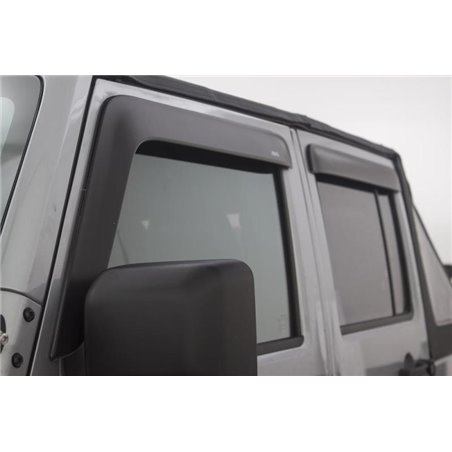 AVS 07-18 Jeep Wrangler Unlimited Ventvisor Low Profile Window Deflectors 4pc - Matte Black