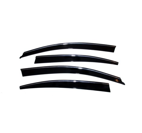 AVS 09-15 Nissan Maxima Ventvisor Low Profile Deflectors 4pc - Smoke w/Chrome Trim