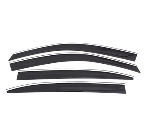 AVS 13-17 Honda Accord Ventvisor Low Profile Deflectors 4pc - Smoke w/Chrome Trim