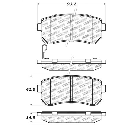 StopTech 10-13 Kia Forte Koup Street Select Rear Brake Pads