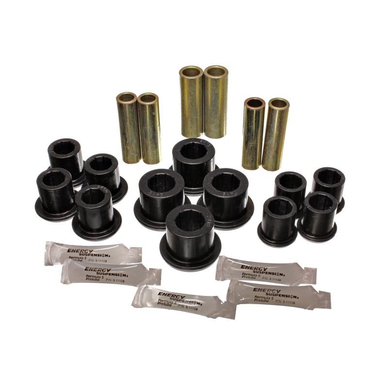 Energy Suspension 97-03 Ford F100/F150/F250 2WD Black Rear Leaf Spring Bushing Set