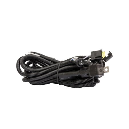 Westin 11ft Length 12 Ga Incl 30 Amp Fuse w/ Loom & Single Connector LED Wiring Harness - Black