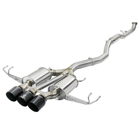 aFe Takeda 3in 304 SS Cat-Back Exhaust w/ Tri-Black Tips 17-18 Honda Civic Type R L4 2.0L (t)