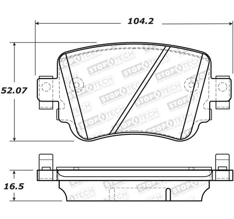 StopTech 14-19 Volkswagen GTI Rear Street Brake Pads w/Shims