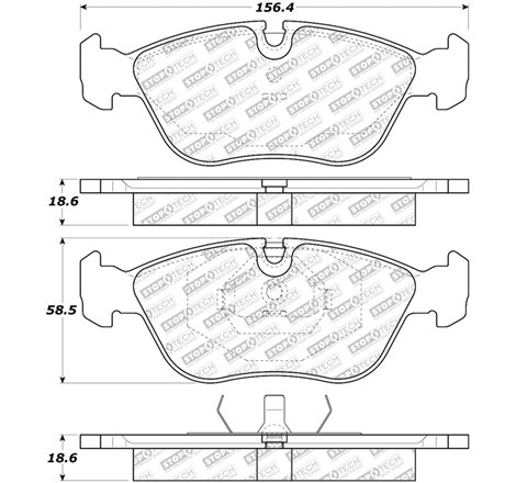 StopTech Street Select Brake Pads - Rear